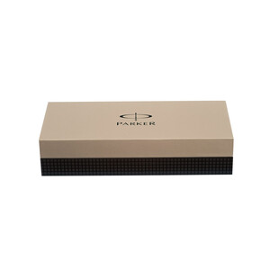 Ручка шариковая тонкая Parker модель SON13 SLM RED GT BP FBLK GB, красный/золотистый