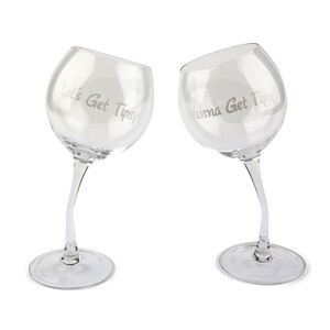 Комплект бокалов tipsy wine glass pair 355 мл