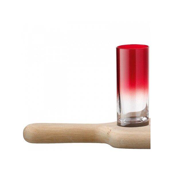 Набор из 12 стопок для водки на подставке paddle 77 см цветное стекло