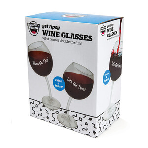 Комплект бокалов tipsy wine glass pair 355 мл