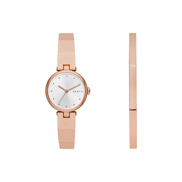 Подарочный набор: часы наручные женские, браслет. DKNY