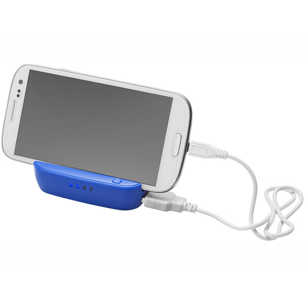 Портативное зарядное устройство-подставка для смартфона &quot;Forza&quot;, 2200 mAh, ярко-синий