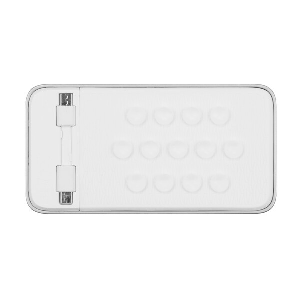 Портативное зарядное устройство XOOPAR BUBBLE BANG, 5 цветов подсветки, 5000 mAh, серебристый