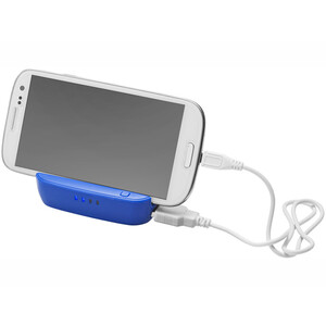 Портативное зарядное устройство-подставка для смартфона &quot;Forza&quot;, 2200 mAh, ярко-синий