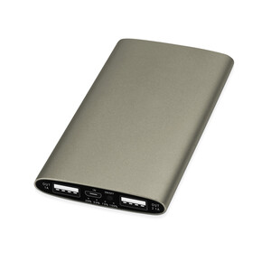 Портативное зарядное устройство &quot;Мун&quot; с 2-мя USB-портами, 4400 mAh, бронзовый