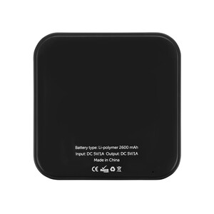 Портативное зарядное устройство (power bank) &quot;Квадрум&quot;, 2600 mAh, черный