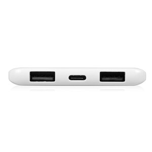 Портативное зарядное устройство «Blank» с USB Type-C, 5000 mAh, белый
