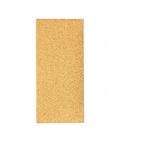 Блокнот Cork А5, коричневый/белый