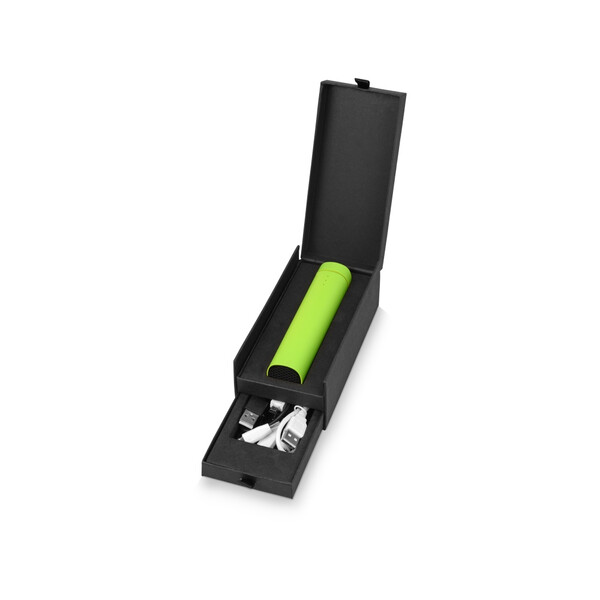 Портативное зарядное устройство &quot;Мьюзик&quot;, 5200 mAh, зеленое яблоко