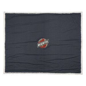 Плед из шерпы, серый