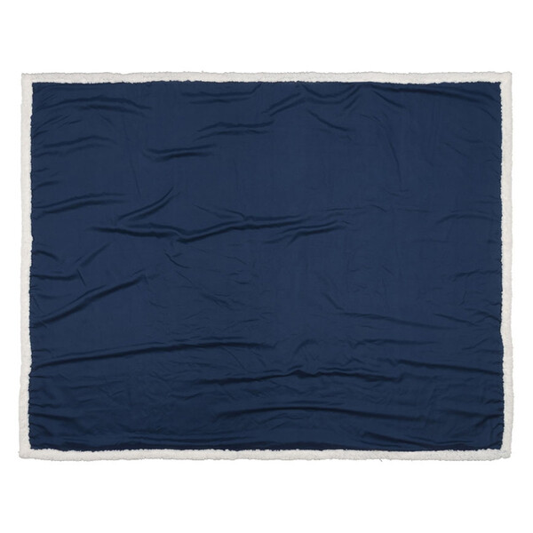 Плед из шерпы, темно-синий