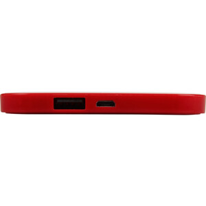 Портативное зарядное устройство (power bank) &quot;Квадрум&quot;, 2600 mAh, красный