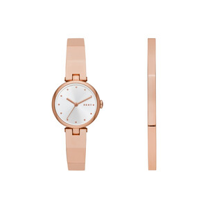 Подарочный набор: часы наручные женские, браслет. DKNY