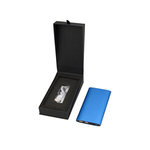 Портативное зарядное устройство &quot;Джет&quot; с 2-мя USB-портами, 8000 mAh, синий