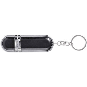 Набор &quot;Bergerac&quot; в подарочной коробке: ручка роллер и флеш-карта USB 2.0 на 4 GB,  черные чернила