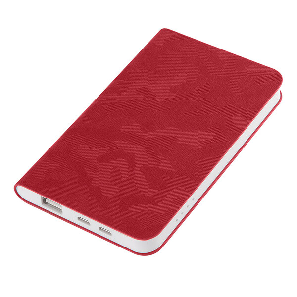 Универсальное зарядное устройство &quot;Tabby&quot; (4000mAh),красный, 7,5х12,1х1,1см
