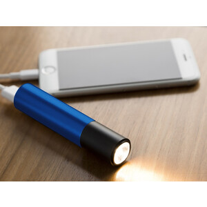 Портативное зарядное устройство &quot;Юпитер&quot; с фонариком, 3000 mAh, синий