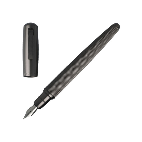Ручка перьевая Pure Matte Dark Chrome. Hugo Boss