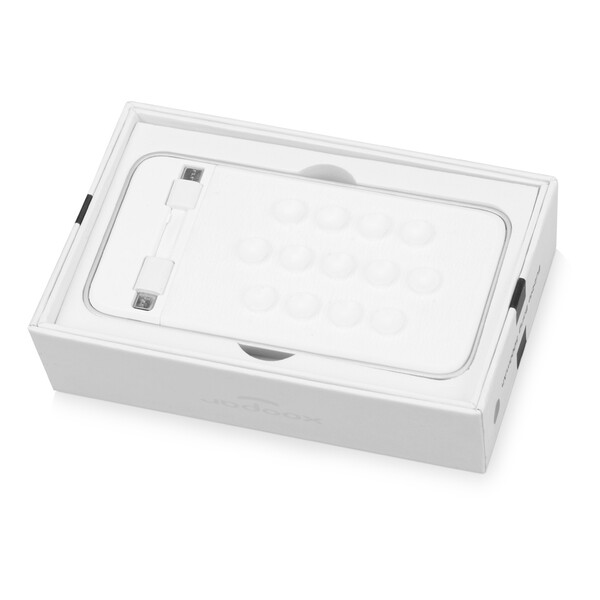 Портативное зарядное устройство XOOPAR BUBBLE BANG, 5 цветов подсветки, 5000 mAh, серебристый