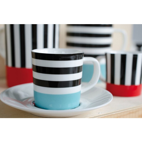 Чашка для эспрессо с блюдцем stripy