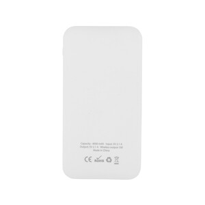 Портативное беспроводное зарядное устройство «Impulse», 4000 mAh, белый