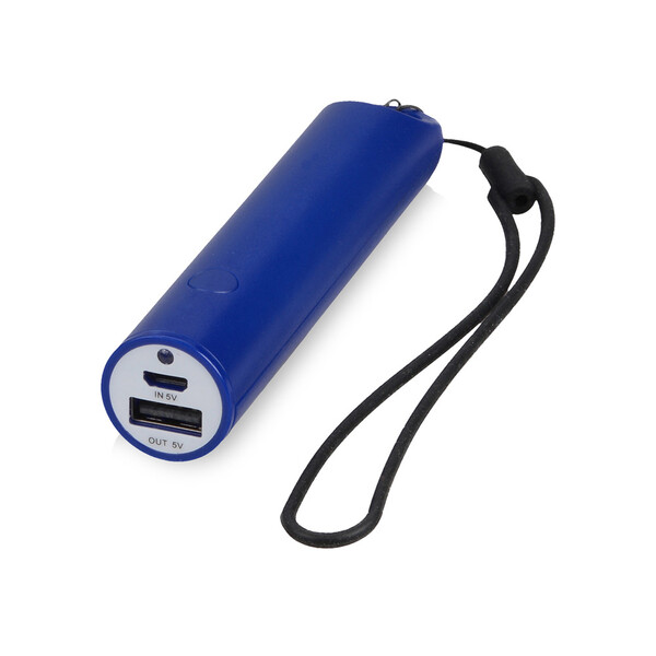 Портативное зарядное устройство на шнурке, 2200 mAh, синий