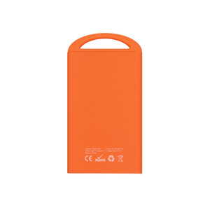 Портативное зарядное устройство &quot;Shine&quot; с зеркальной гравировкой, 4000 mAh, оранжевый