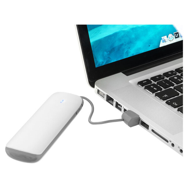 Портативное зарядное устройство &quot;Флэт&quot;, 3000 mAh, белый