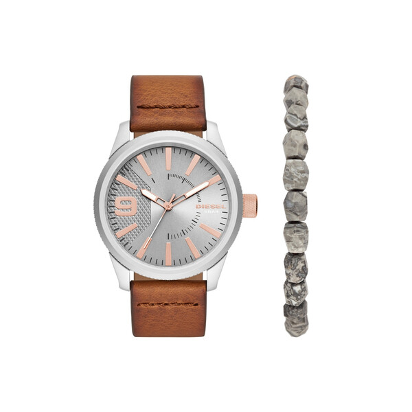 Подарочный набор: часы наручные мужские, браслет. Diesel