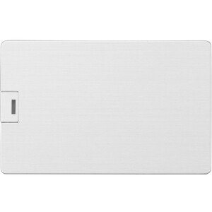 Флеш-карта USB 2.0 16 Gb в виде металлической карты Card Metal, серебристый