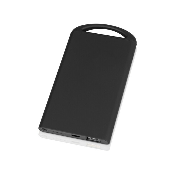 Портативное зарядное устройство &quot;Shine&quot; с зеркальной гравировкой, 4000 mAh, черный