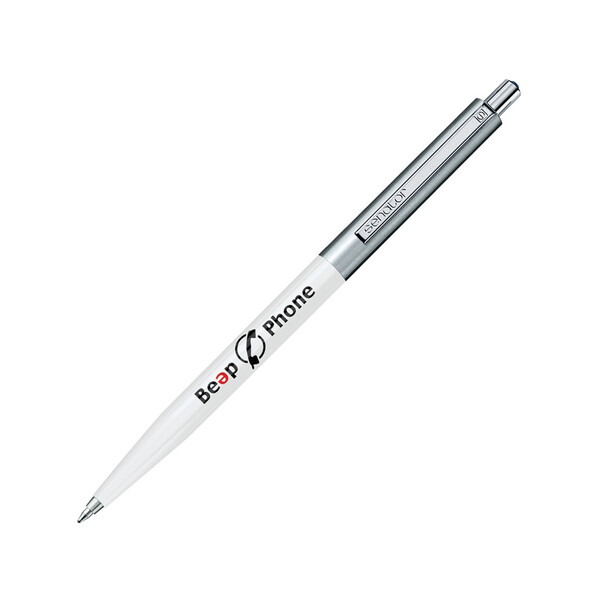 Ручка шариковая Senator «Point Polished Metal», белый/серебристый