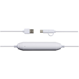 Портативное зарядное устройство, 2000 mAh/кабель 3 в 1, белый