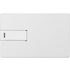 Флеш-карта USB 2.0 16 Gb в виде металлической карты Card Metal, серебристый
