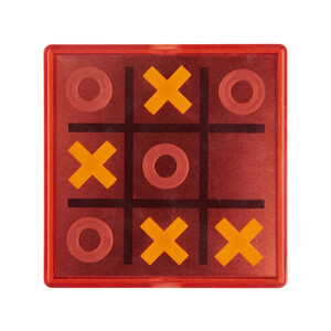Магнитная игра Winnit tic tac toe, красный прозрачный