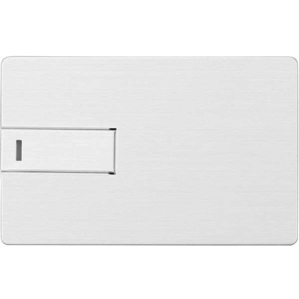 Флеш-карта USB 2.0 16 Gb в виде металлической карты Card Metal, серебристый
