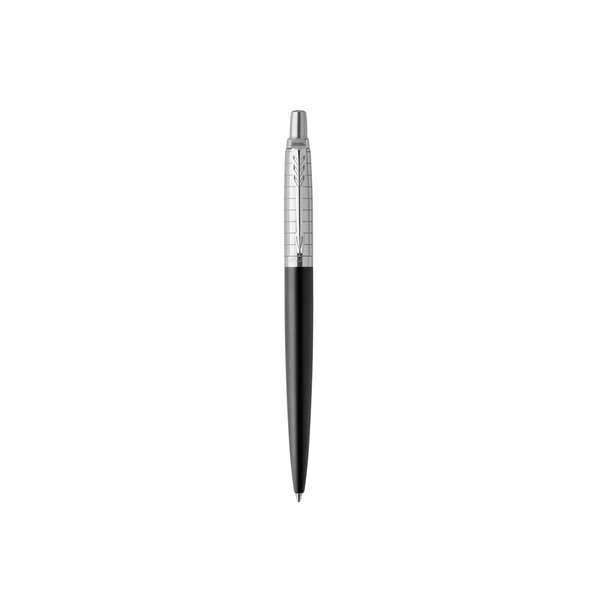 Шариковая ручка Parker Jotter Premium, Bond Street Black Grid CT, черный/серебристый