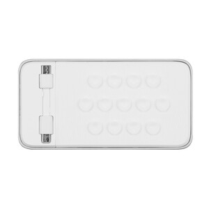 Портативное зарядное устройство XOOPAR BUBBLE BANG, 5 цветов подсветки, 5000 mAh, серебристый