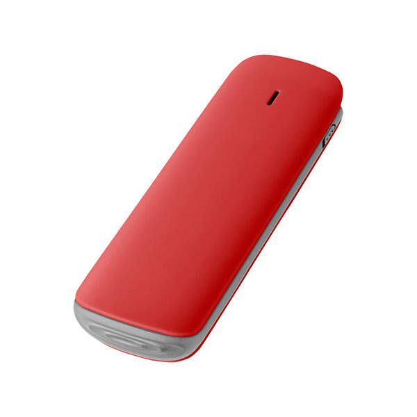 Портативное зарядное устройство &quot;Флэт&quot;, 3000 mAh, красный