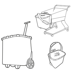Сумка-тележка carrycruiser artist stripes