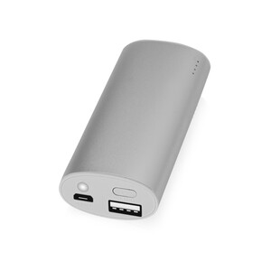 Портативное зарядное устройство &quot;Квазар&quot;, 4400 mAh, серебристый