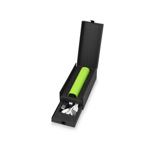 Портативное зарядное устройство &quot;Мьюзик&quot;, 5200 mAh, зеленое яблоко