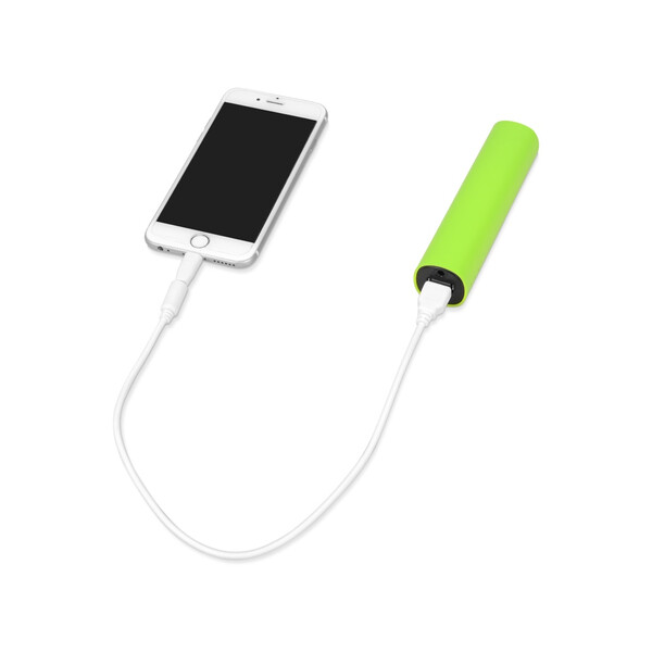 Портативное зарядное устройство &quot;Мьюзик&quot;, 5200 mAh, зеленое яблоко