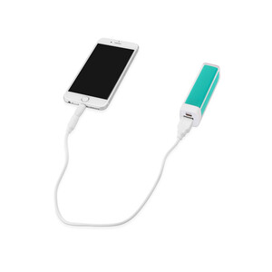 Портативное зарядное устройство &quot;Ангра&quot;, 2200 mAh, бирюзовый