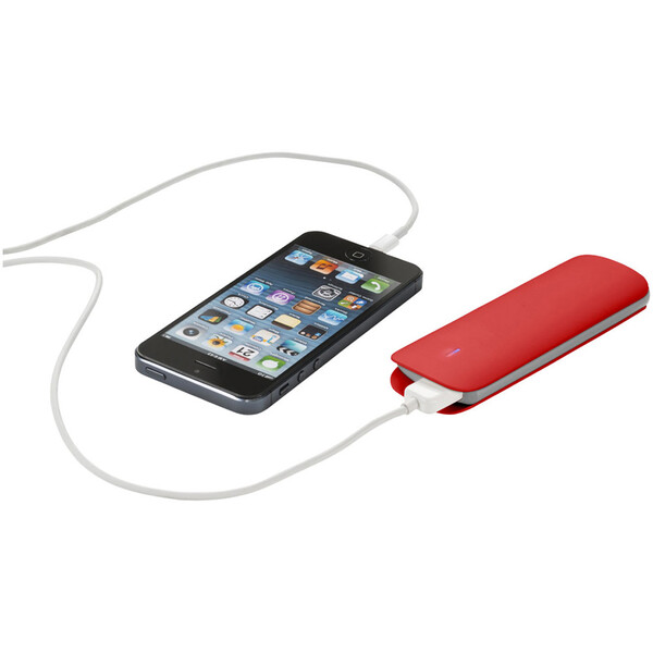 Портативное зарядное устройство &quot;Флэт&quot;, 3000 mAh, красный