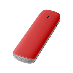 Портативное зарядное устройство &quot;Флэт&quot;, 3000 mAh, красный