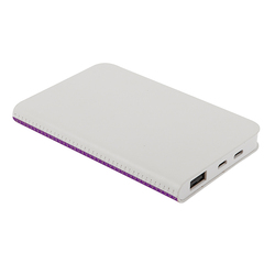 Универсальное зарядное устройство &quot;Franki&quot; (4000mAh),белый с фиолетовым, 7,5х12,1х1,1см